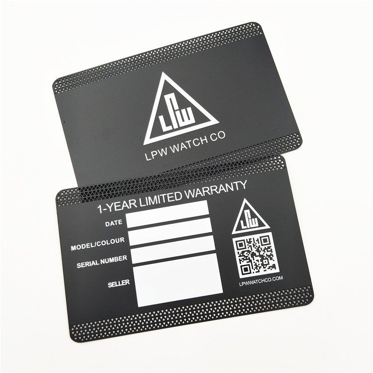 Matte black metal card